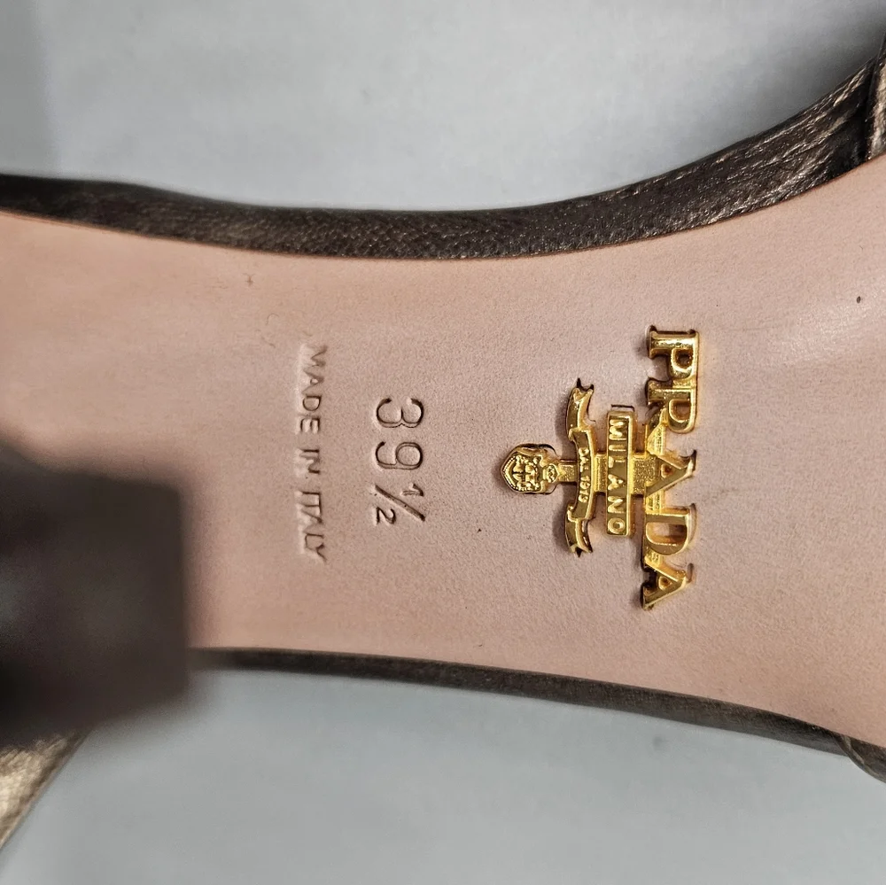 Prada Ankle Strap Leather Sandal - Picture 5 of 6